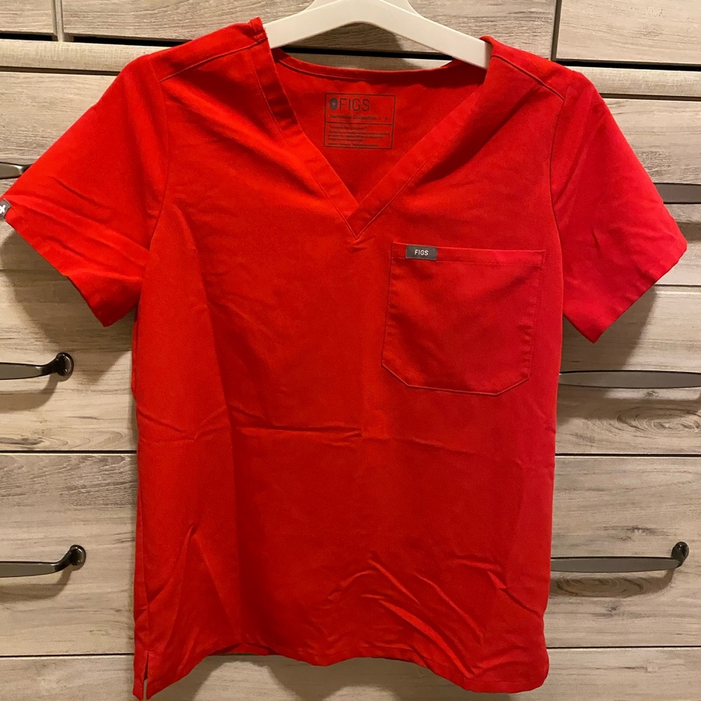 Pop Red Catarina Figs Scrub Top